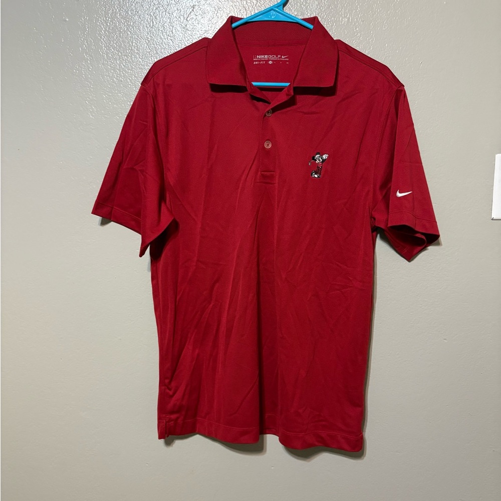 Nike Golf Dark Red Men's‎ Walt Disney World Mickey Mouse Size S Polo Shirt
